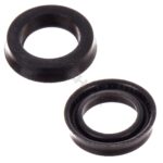 Naziv slike: crne gumene ležajevi za pistu, industrijski alat.