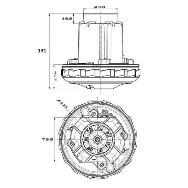 Motor za Karcher NT 35/1 40/1 45/1 55/1 65/2 WD 30140 - Image 4