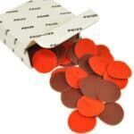 Crpe za brušenje i poliranje, crveno-braon boje, u kutiji za ugodniji rad.