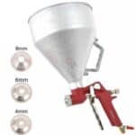 Alt tekst: Pištolj za farbe sa 3 promjera diska, za lakiranje i bojanje.