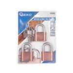 Niklovani sigurnosni brave za bravu, set od 3 komada sa ključevima 9 komada, 50mm širine, za zaštitu i sigurnost.