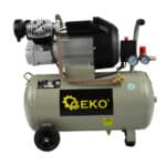 Kompresor za zrak, industrijski alat, Geko brendirani model, visok kvaliteta, prikaz na bijeloj pozadini.