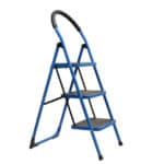 Ladica za stepenice, sigurnost i udobnost, plavi metalni okvir, za kućne i profesionalne potrebe.