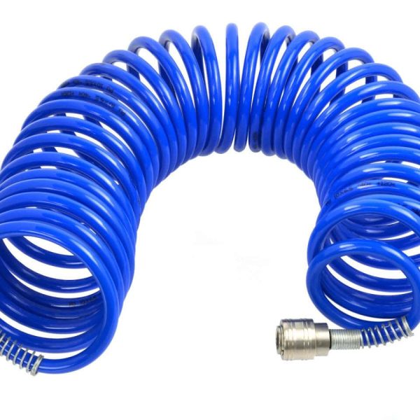 PU Spiralno Crijevo za Kompresor sa Brzim Spojnicama 5m 6,5x10mm