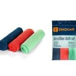 Različite boje mikrofiber krpa za čišćenje, set za auto i domaću upotrebu.