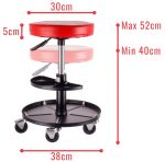 Radna Pokretna Radionička Stolica Tabure sa Policom za Alat 200kg - Image 9