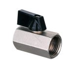 Visoka kvaliteta industrijski ventil za zračne alate sa crnim ručkom, materijal od nehrđajućeg čelika.