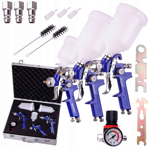 Šprica za Farbanje 0,8mm + 1,4mm + 1,7mm HVLP Set 3/1 SICOPRO