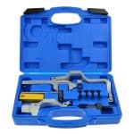 Set za brzu zamjenu i popravku industrijskih pneumatskih alata, u plavoj kutiji za lako skladištenje i transport.