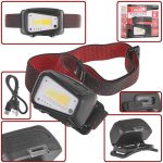 Čelna LED Lampa za Glavu 8W Sa Senzor Pokreta 1800mAh IP44