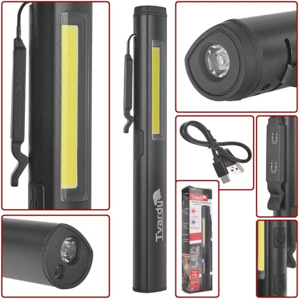 Led Lampa Za Radionice Sa Magnetom 5W+3W UV Laser 800mAh