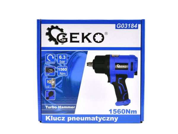 Pneumatski Pištolj Za Odvrtanje Gume 1/2" 1560Nm Turbo Čekić GEKO