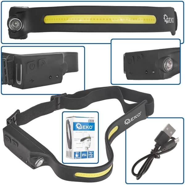 Naglavna Led Lampa Sa Senzorom Pokreta 3W Cob + 1W Xpe