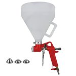 Alat za peskarenje sa spremnikom za pjesak i nastavcima, industrialni kompresorski alat.