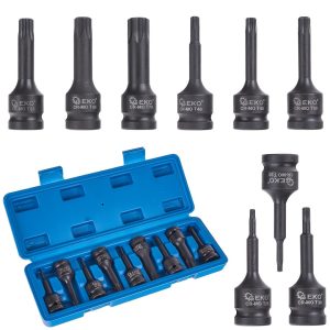 Set 9 Udarnih Torx Toreksa Nasadnih Ključeva Gedora T20-T70