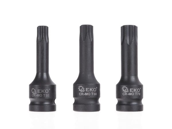 Set 9 Udarnih Torx Toreksa Nasadnih Ključeva Gedora T20-T70