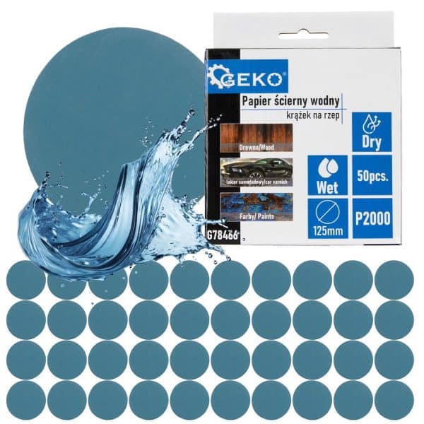 Šmirgl Papir Čičak 125mm P2000 Vodobrusni G78460 Geko 10 kom