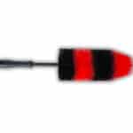 Mop za čišćenje s crnim i crvenim vlaknima za industrijsko čišćenje i održavanje alatnim uređajima.