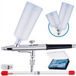 Airbrush Set sa Dvije Dizne 0,2mm + 0,3mm i Dvije Velike Posude