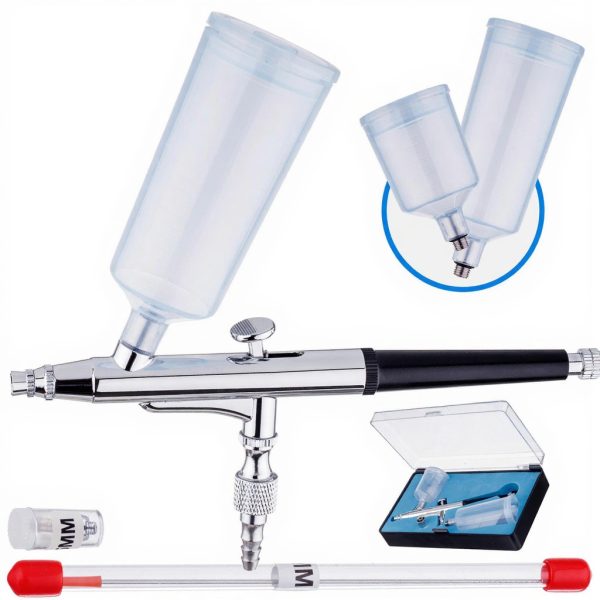 Airbrush Set sa Dvije Dizne 0,2mm + 0,3mm i Dvije Velike Posude