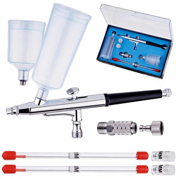Airbrush Set sa Tri Dizne 0,2mm + 0,3mm + 0,5mm i Dvije Posude