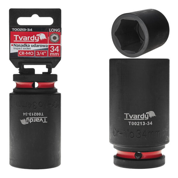 Gedora Za Udarni Pištolj 3/4 34MM Crna Kovana 6-Ugaona T00213-34