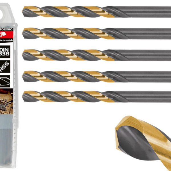 Borer Za Metal Zlatno-Crni HSS 8.00MM T02080 TVARDY