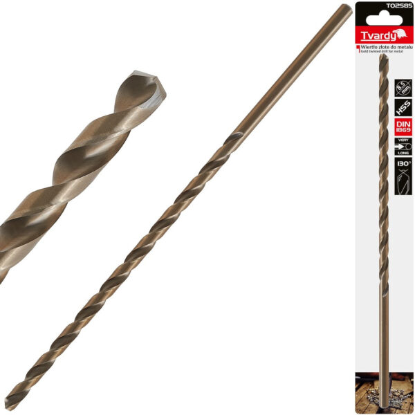 Dugi Zlatni HSS Borer DIN1869 8.50MM X 305MM T02585 TVARDY