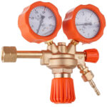 Regulator Za Propan Butan RC3-0013-L Dva Manometra Narandžasti