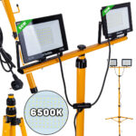 Led Reflektor 2X50W Sa Teleskopskim Građevinskim Stativom 6500K