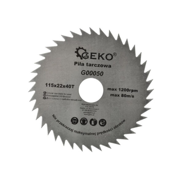 List Kružne Pile Za Cekular Za Drvo 115x22MMx40T