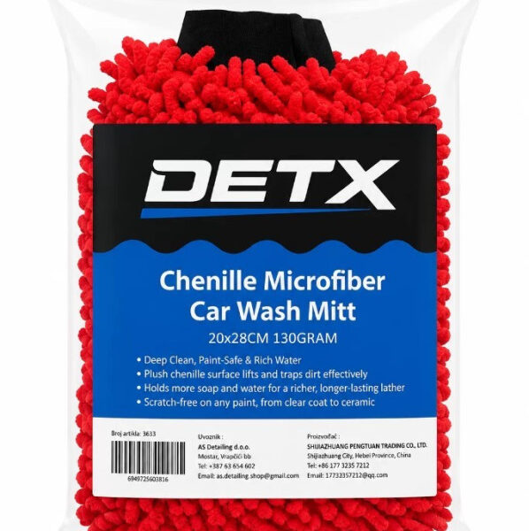 DETX CHENILLE Rukavica Za Pranje Auta Mikrofiber Wash Mitt