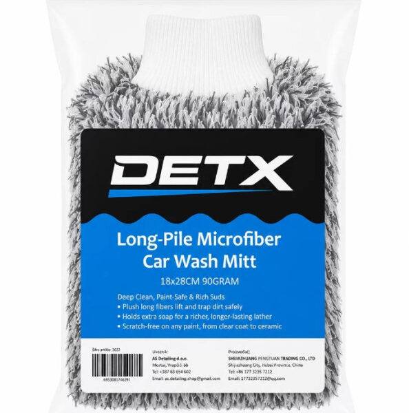 DETX LONG PILE Rukavica Za Pranje Auta Mikrofiber Wash Mitt