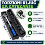 Moment Kilo Ključ 3/8 5-60NM 650G