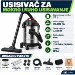 MOKRO-SUHI Usisivač Od 25L 1100W YCG802